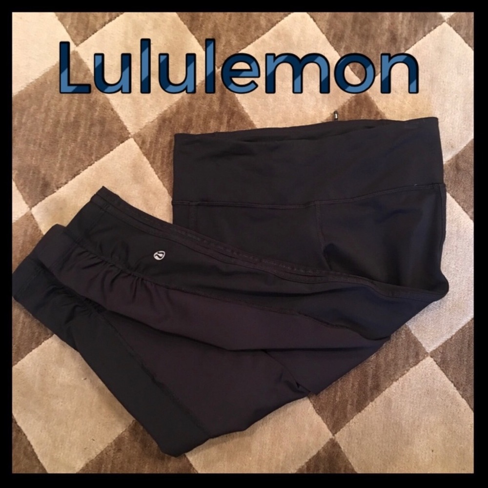 ❣️Lululemon black crop  pants with zip pocket